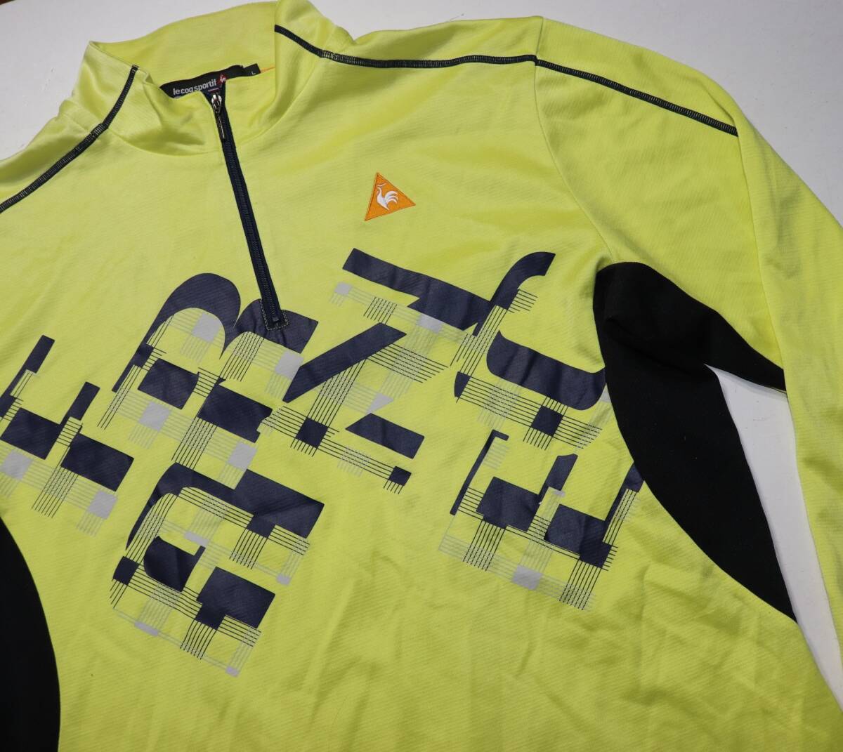 ルコック▲ゴルフ▲長袖▲スタンドネック▲黄色▲サイズL_画像4