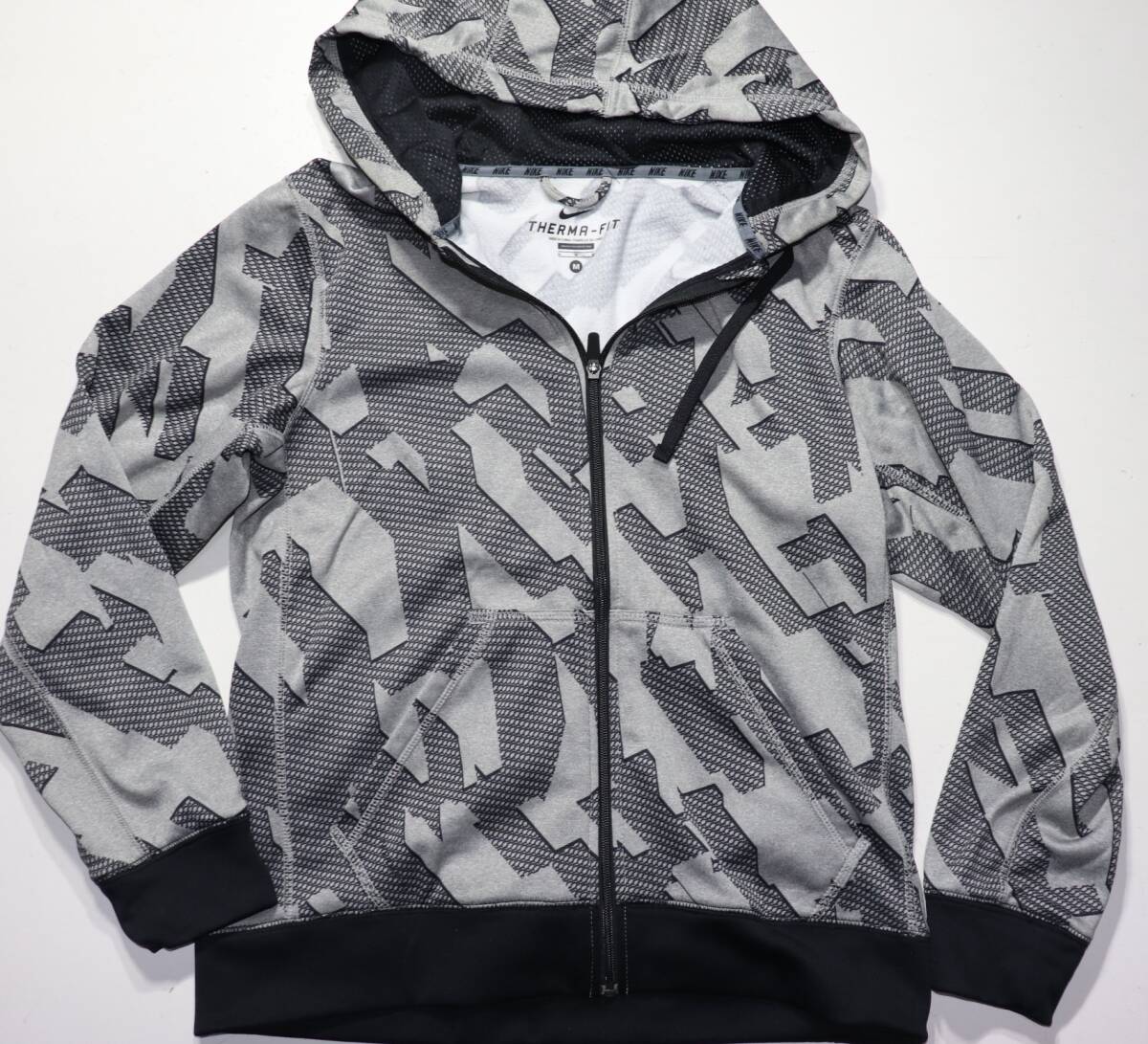 ナイキ▲ジップアップ▲スウェットパーカー▲グレー▲サイズM_画像1