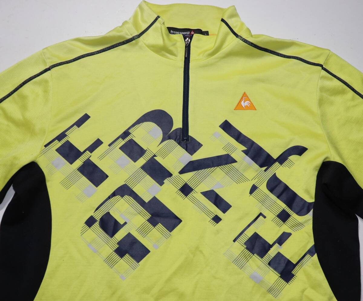 ルコック▲ゴルフ▲長袖▲スタンドネック▲黄色▲サイズL_画像2