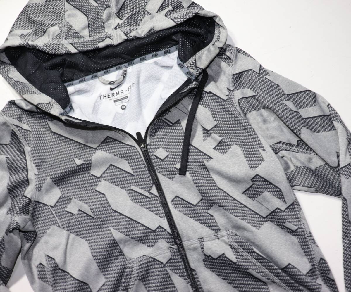 ナイキ▲ジップアップ▲スウェットパーカー▲グレー▲サイズM_画像4