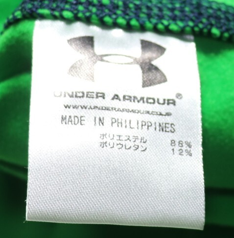 アンダーアーマー▲ゴルフ▲ハーフジップ▲長袖シャツ▲グリーン×紺▲サイズL_画像7