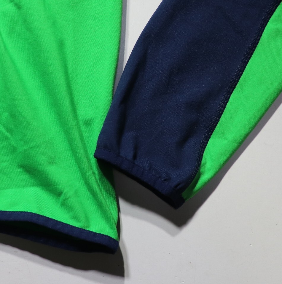 アンダーアーマー▲ゴルフ▲ハーフジップ▲長袖シャツ▲グリーン×紺▲サイズL_画像5