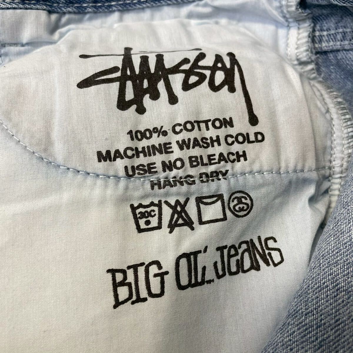 STUSSY BIG OL JEANS DENIM PANTS ステューシー ビッグ OL ジーンズ デニムパンツ size 36 バギーパンツ ワイドデニム 美品_画像4