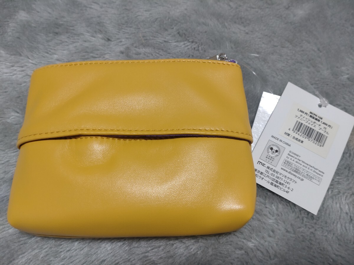 ディズニー　くまのプーさん　刺繍　ティッシュポーチ　イエロー_画像2