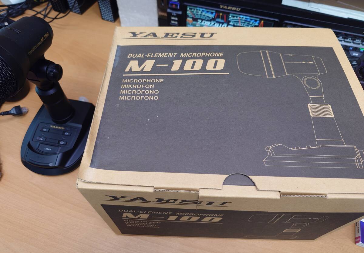 YAESU M-100 高級マイクロフォン 元箱あり 中古 デュアルエレメントマイクロフォン 八重洲無線_画像9