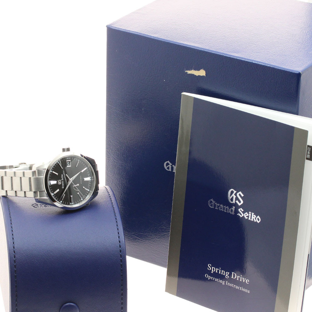 セイコー SEIKO SBGA301/9R65-0BM0 グランドセイコー パワーリザーブ デイト スプリングドライブ メンズ 良品 箱付き_917034_画像2
