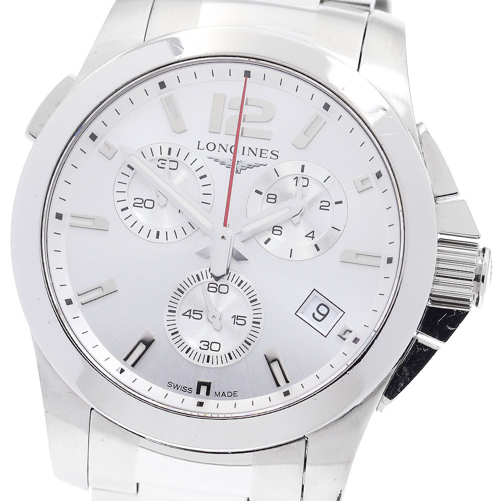 ロンジン LONGINES L3.702.4 コンクエスト クロノグラフ デイト クォーツ メンズ _916091_画像1