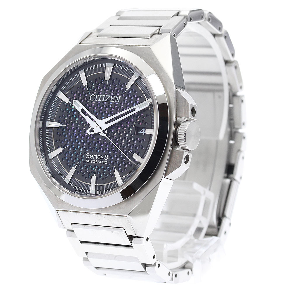 シチズン CITIZEN 0950-S125758/NA1010-84X シリーズ8 デイト シェル文字盤 自動巻き メンズ 良品 箱・保証書付き_921168_画像3