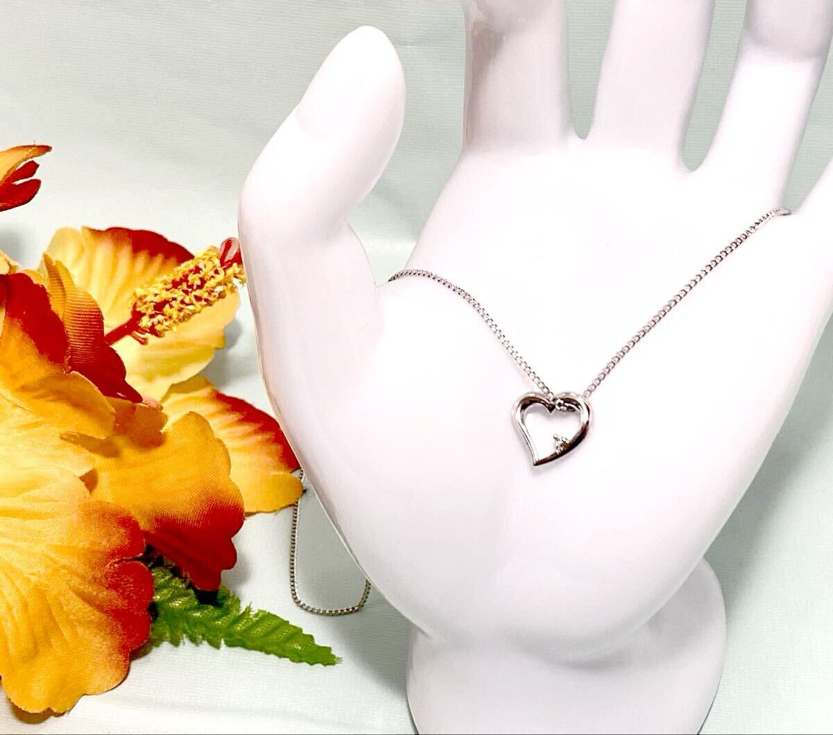 倉庫在庫処分！ 天然ダイヤモンド 4月誕生石 ペンダント ネックレス 新品未使用品_画像4