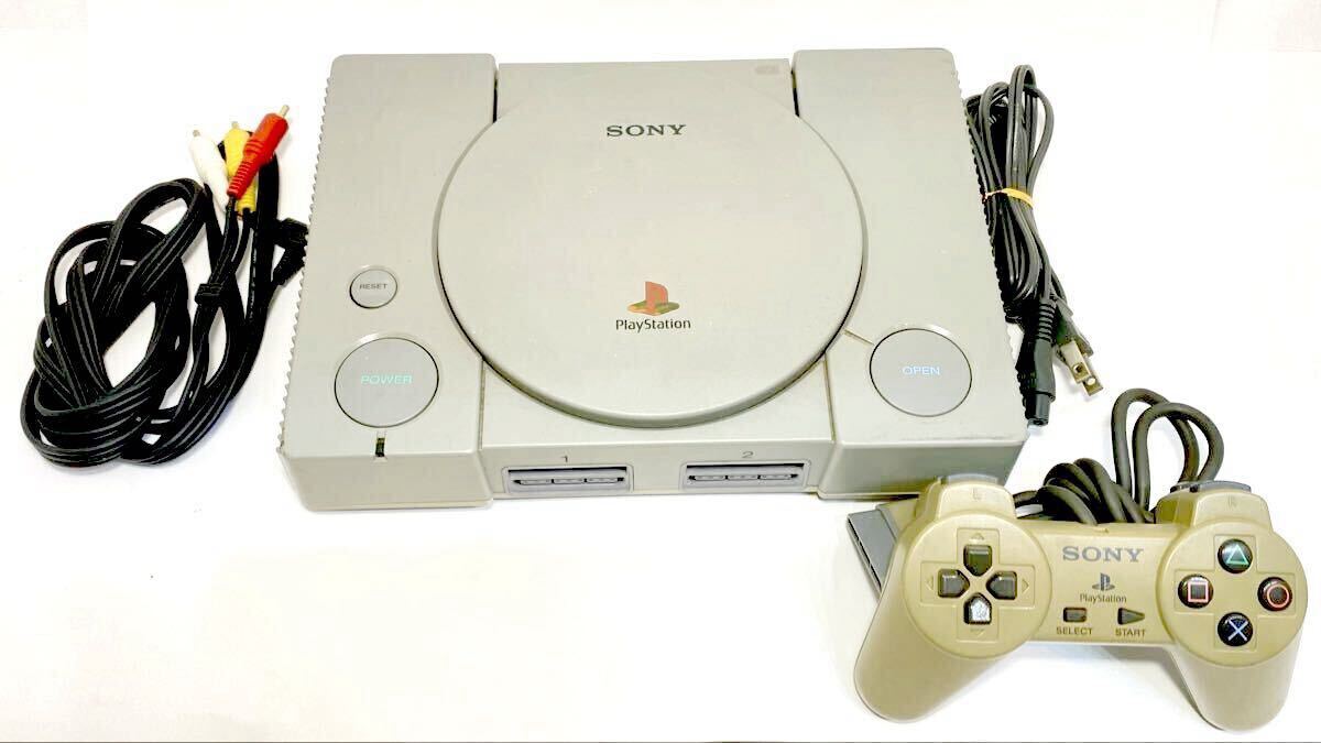 SONY PS1 SCPH-3000 プレイステーション コントローラー PlayStation 通電確認のみ ジャンク_画像1