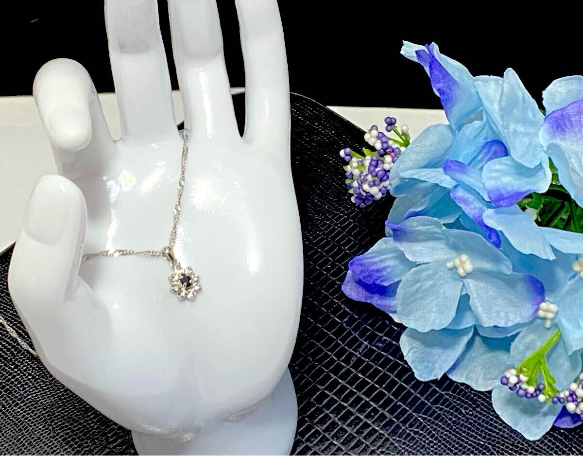 倉庫在庫処分！ 天然サファイア(コランダム) ペンダント ネックレス 9月誕生石 新品未使用品_画像4