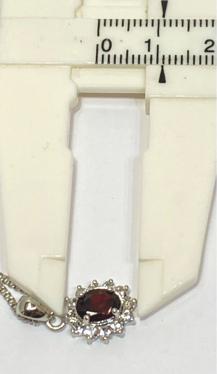 倉庫在庫処分！ 天然ガーネット 1月誕生石 ペンダント ネックレス 新品未使用品_画像7