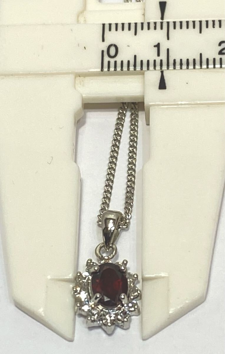 倉庫在庫処分！ 天然ガーネット 1月誕生石 ペンダント ネックレス 新品未使用品_画像6