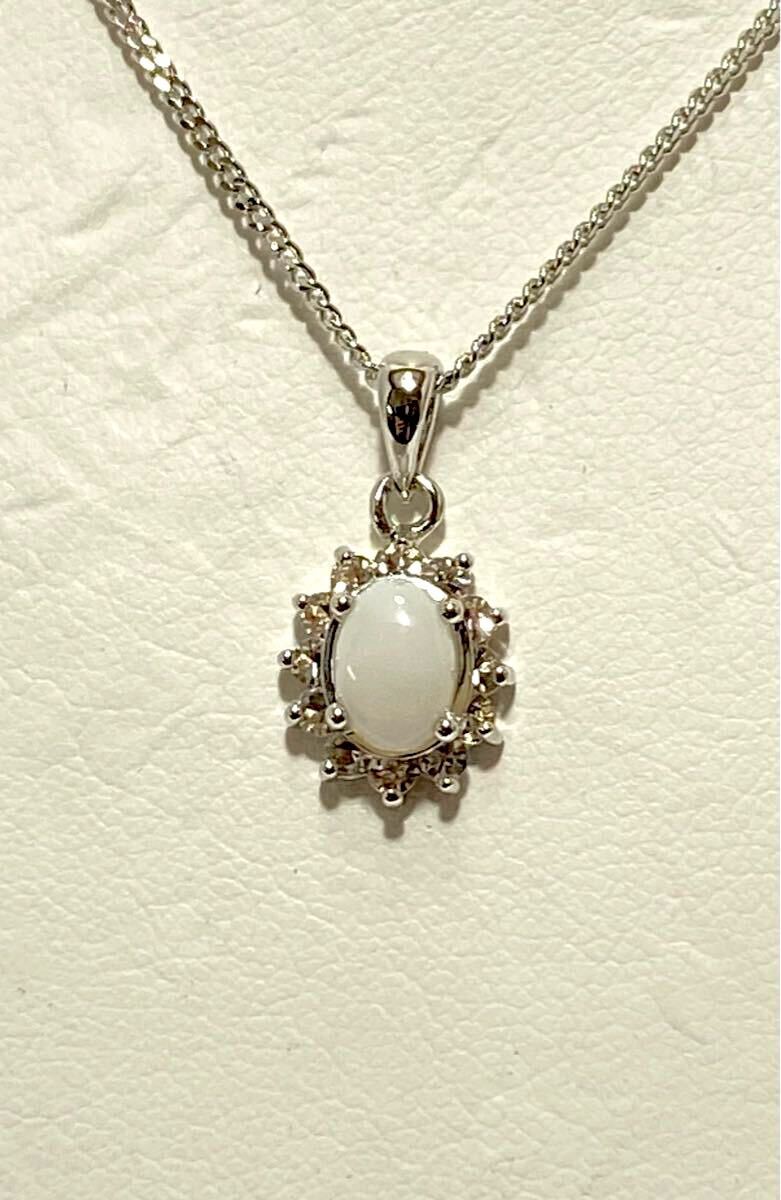 倉庫在庫処分！ 天然オパール① 10月誕生石 ペンダント ネックレス 新品未使用品_画像2