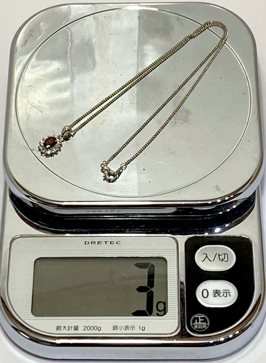 倉庫在庫処分！ 天然ガーネット 1月誕生石 ペンダント ネックレス 新品未使用品_画像8