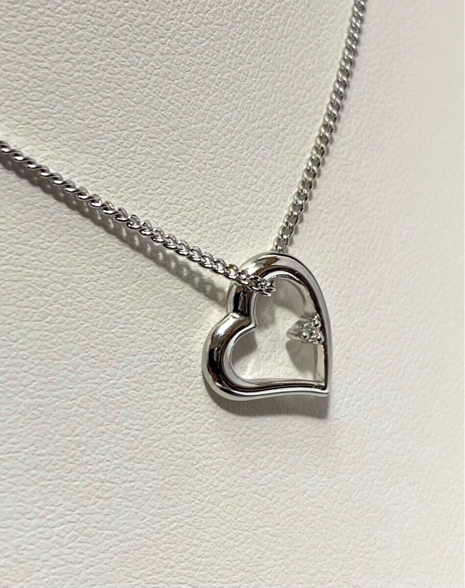 倉庫在庫処分！ 天然ダイヤモンド ペンダント ネックレス 新品未使用品 4月誕生石_画像3