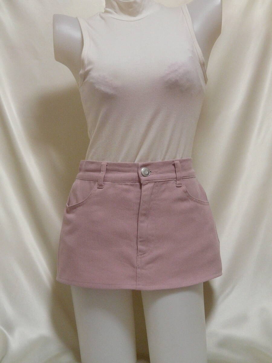 ♪♪ピンクデニムの超マイクロミニ☆シンプル&カジュアル^^♪♪_画像1