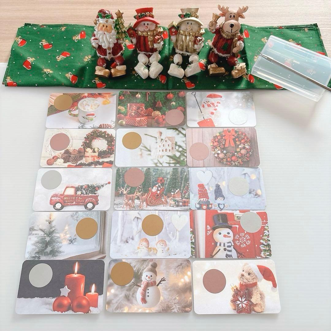 スクラッチカード15枚　スクラッチ貯金　saving バインダー貯金　クリスマス_画像5
