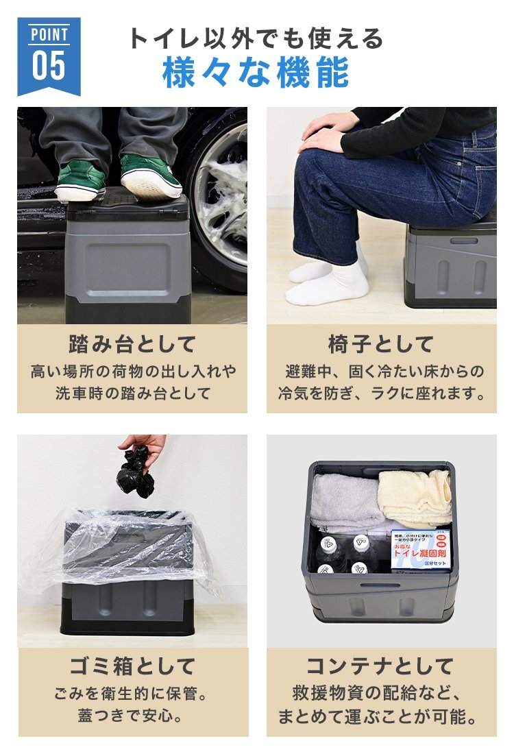  простой туалет складной серый L размер бедствие для ... автомобильный для экстренных случаев туалет простой туалет комплект предотвращение бедствий сопутствующие товары предотвращение бедствий товары 