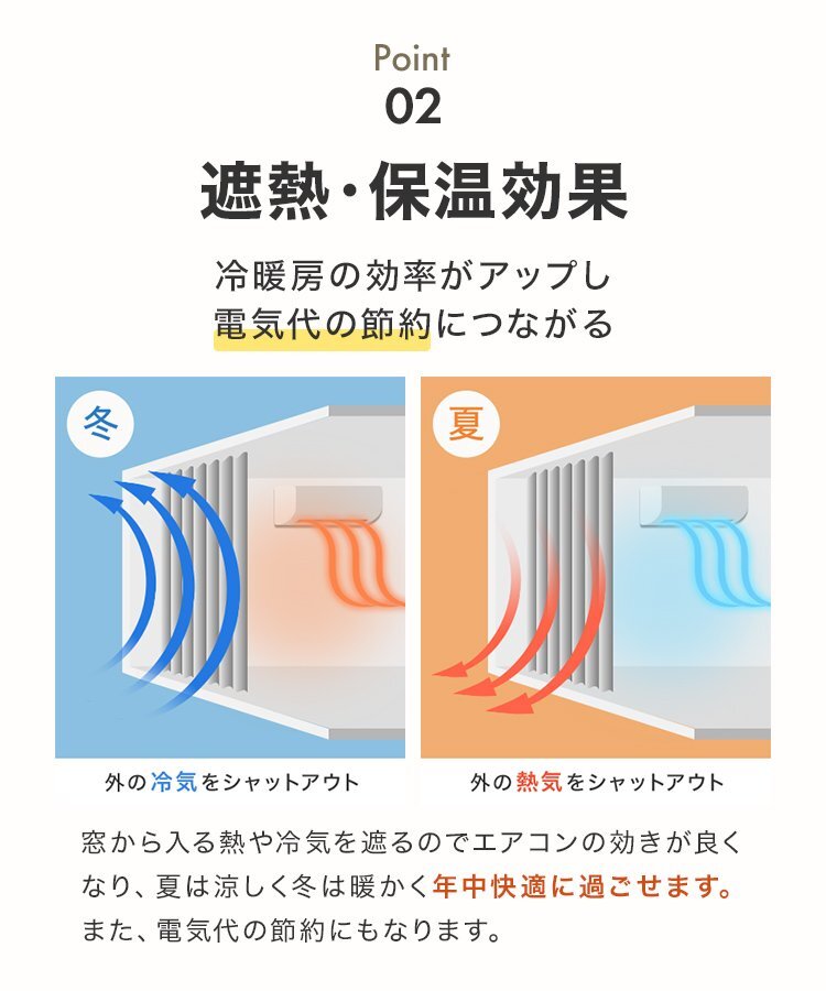 カーテン カーテンセット 遮光カーテン 幅100cm 丈220㎝ ノクターンネイビー 1級 2級 タッセル付き 遮光 厚手 遮熱 無地 新品 未使用_画像4