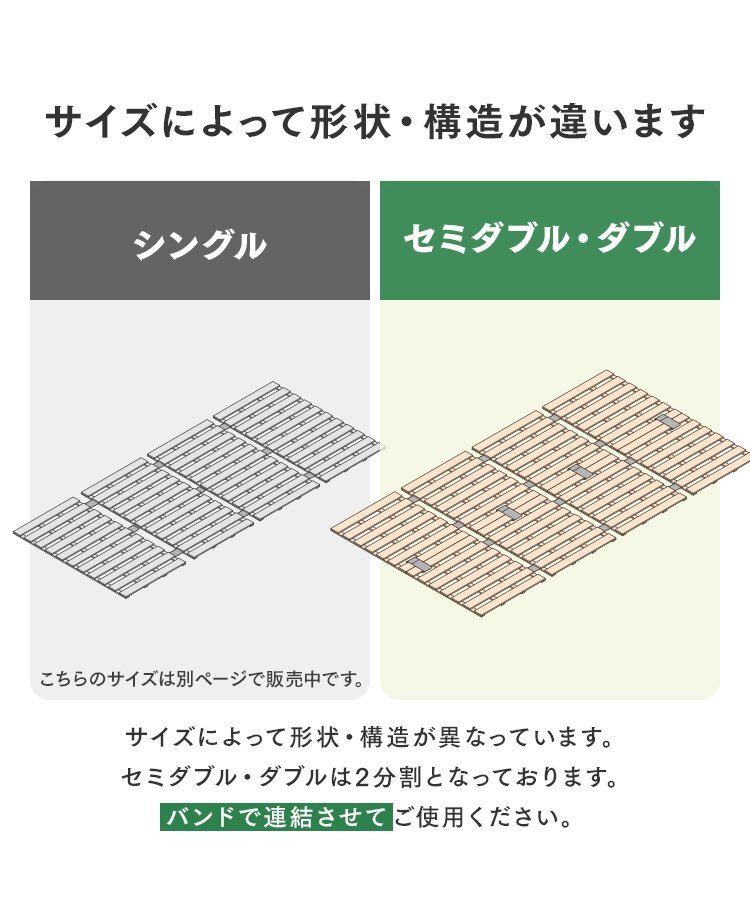 すのこマット 折りたたみベット すのこベッド 四つ折り ダブル 布団干し 桐 折り畳み フレーム ベッドフレーム 軽量 湿気 新品 未使用_画像2
