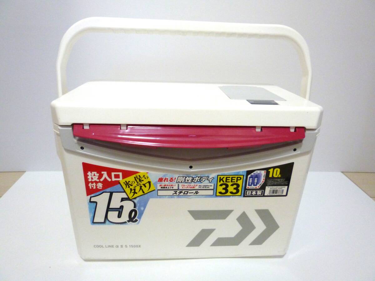  хорошая вещь DAIWA Daiwa COOL LINE прохладный линия α II S1500X 15L обе открытие cooler-box белый 
