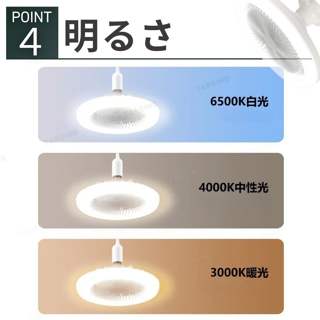 シーリングファンライト LED シーリングライト 口金 E26 E27 サーキュレーター 照明器具 リモコン付き 風量調節 天井 LEDライト アロマ機能_画像5