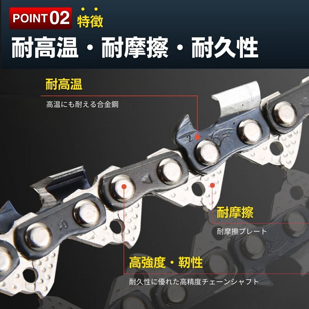 チェーンソー 替刃 2個セット 6インチ ガイドバー 付き ハンド チェンソー ソーチェーン 替え刃 交換 メンテナンス 修理 庭木 剪定 薪割り_画像4