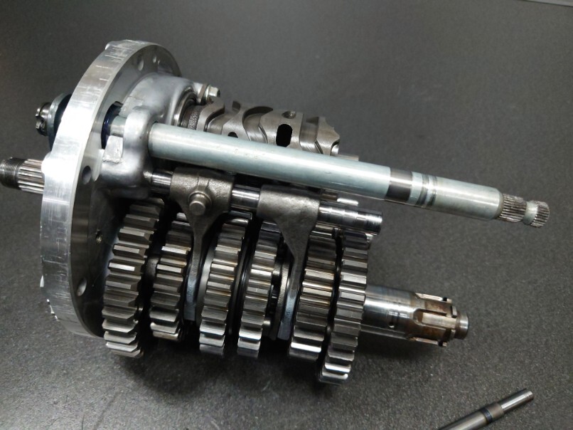 NSR250RK 89年HRC F3レーサー純正流用MC21用乾式ミッションSETギア シフト ドラム フォーク エンジン部品NSR250 MC18 MC21 RS250R MC28_画像4