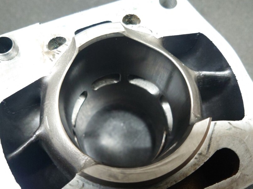 NSR250RK 89年HRC F3レーサー純正 美品 腰上シリンダー ピストン ASSYリアバンク エンジン部品RCバルブ排気デバイスNSR250 MC18 MC21 RS250_画像9