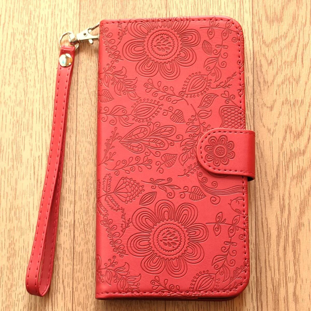 iPhone 11　手帳型ケース　花柄　カード収納可　管理176-24_画像1