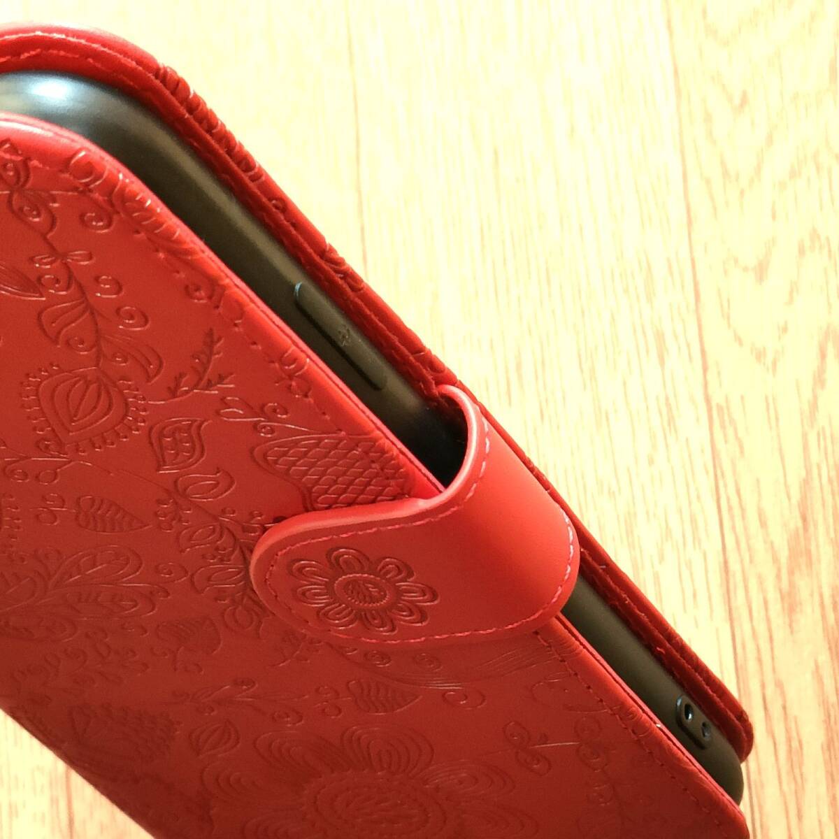 iPhone 11　手帳型ケース　花柄　カード収納可　管理176-24_画像6