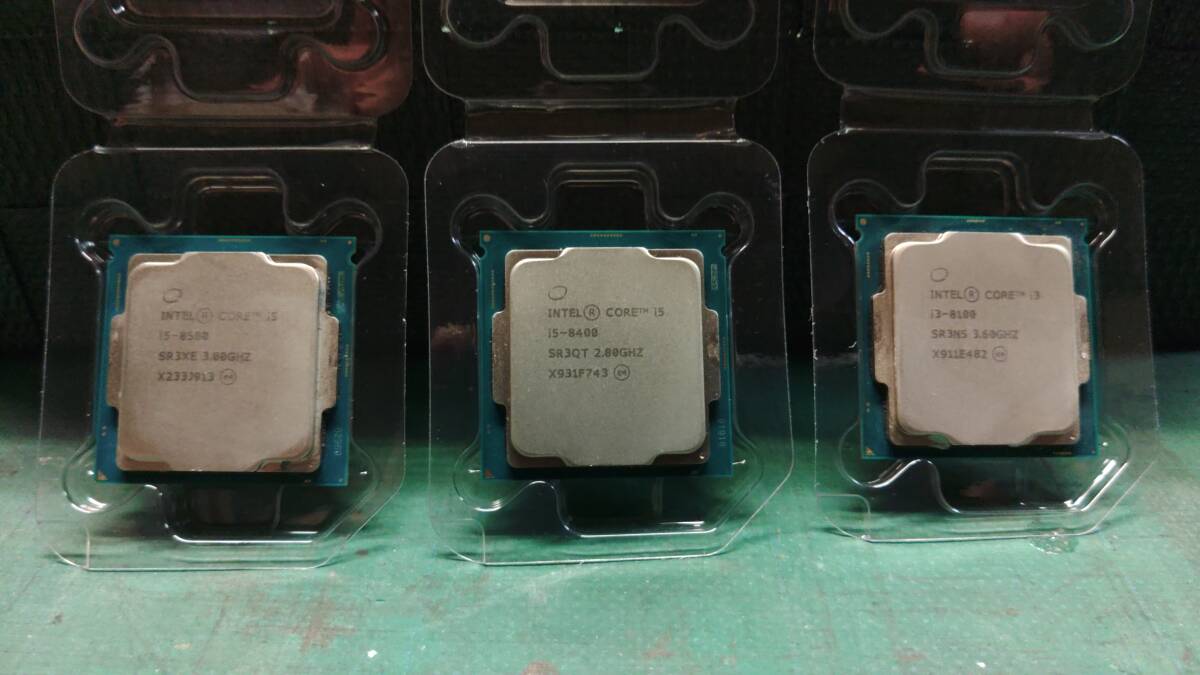 【送料無料】第8世代CPU intel CORE i5-8500 i5-8400 i3-8100 LGA1151 現状品 3個セット_画像1