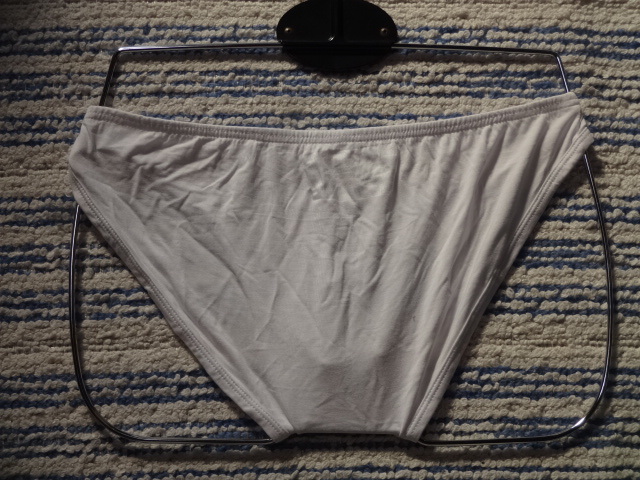 463　Ｌ　フロントメッシュの透ける危険なビキニパンツ　SizeＬ　ホワイト　新品未使用_画像4