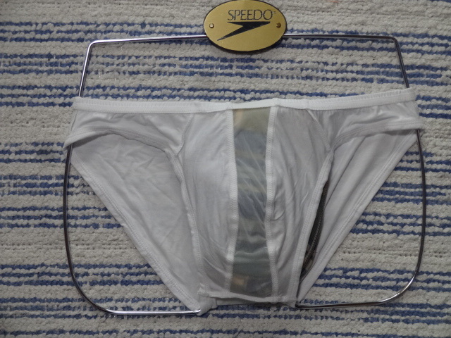 463　Ｌ　フロントメッシュの透ける危険なビキニパンツ　SizeＬ　ホワイト　新品未使用_画像5