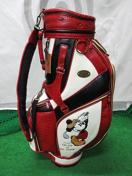 ■ ディズニー DN-0B1008CB 2018年 ミッキーマウスクラシック (ホワイトレッド)キャディバック 中古品 Disney ■_画像7