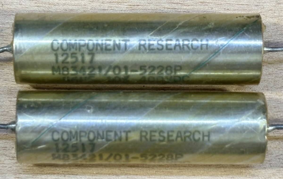 400VDC 0.56uF『COMPONENT RESEARCH ハーチメック・オイル・コンデンサー 測定済み ２本セット』_画像1