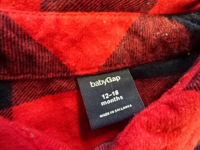 シャツ ネルシャツ GAP ギャップ BabyGap ベビー 男の子 女の子 子供 キッズトップス 可愛い かっこいい 90㎝_画像3
