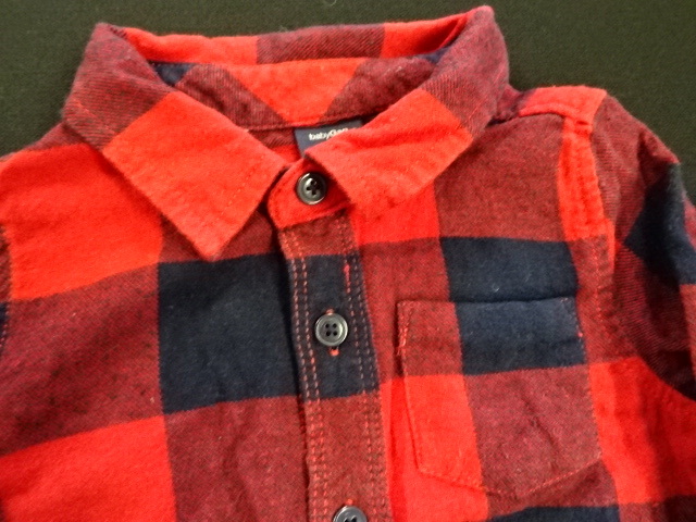 シャツ ネルシャツ GAP ギャップ BabyGap ベビー 男の子 女の子 子供 キッズトップス 可愛い かっこいい 90㎝_画像2