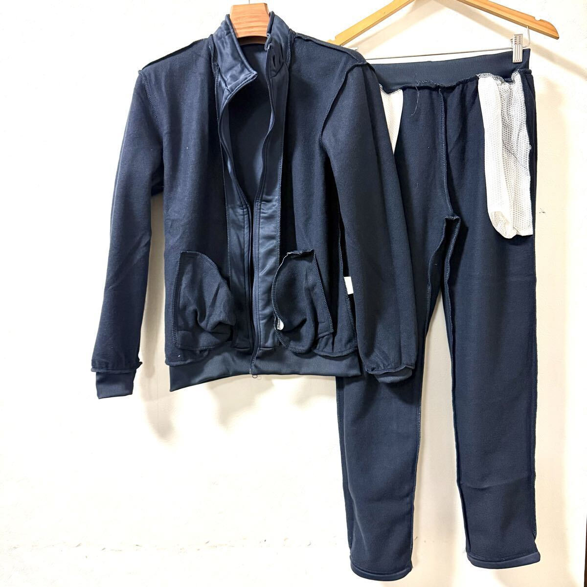 ジャージ上下 メンズ 秋冬 スウェット おしゃれ 長袖 裏起毛 ルームウェア HDA ネイビー L_画像9