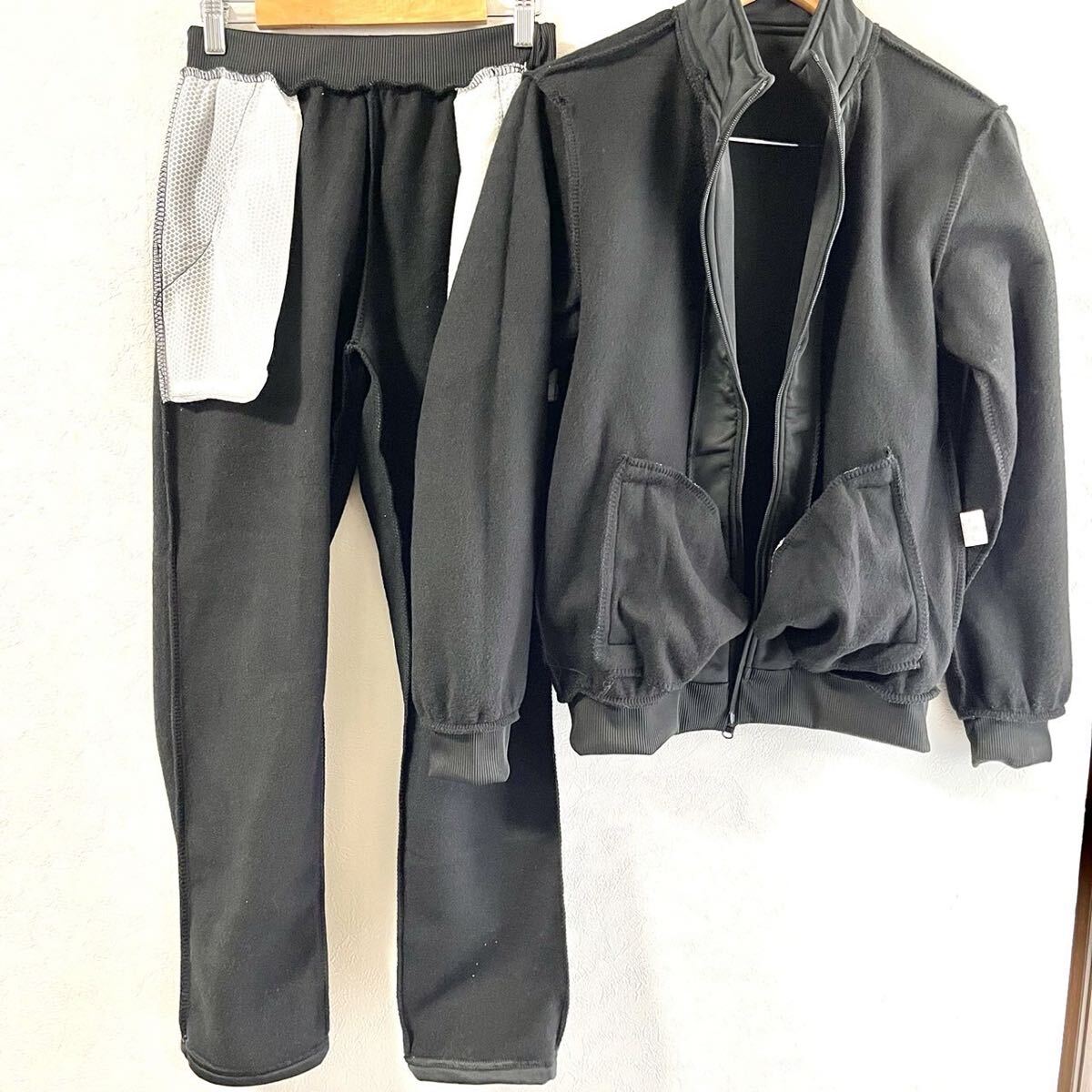 ジャージ上下 メンズ 秋冬 スウェット おしゃれ 長袖 裏起毛 ルームウェア HDA ブラック XL_画像9