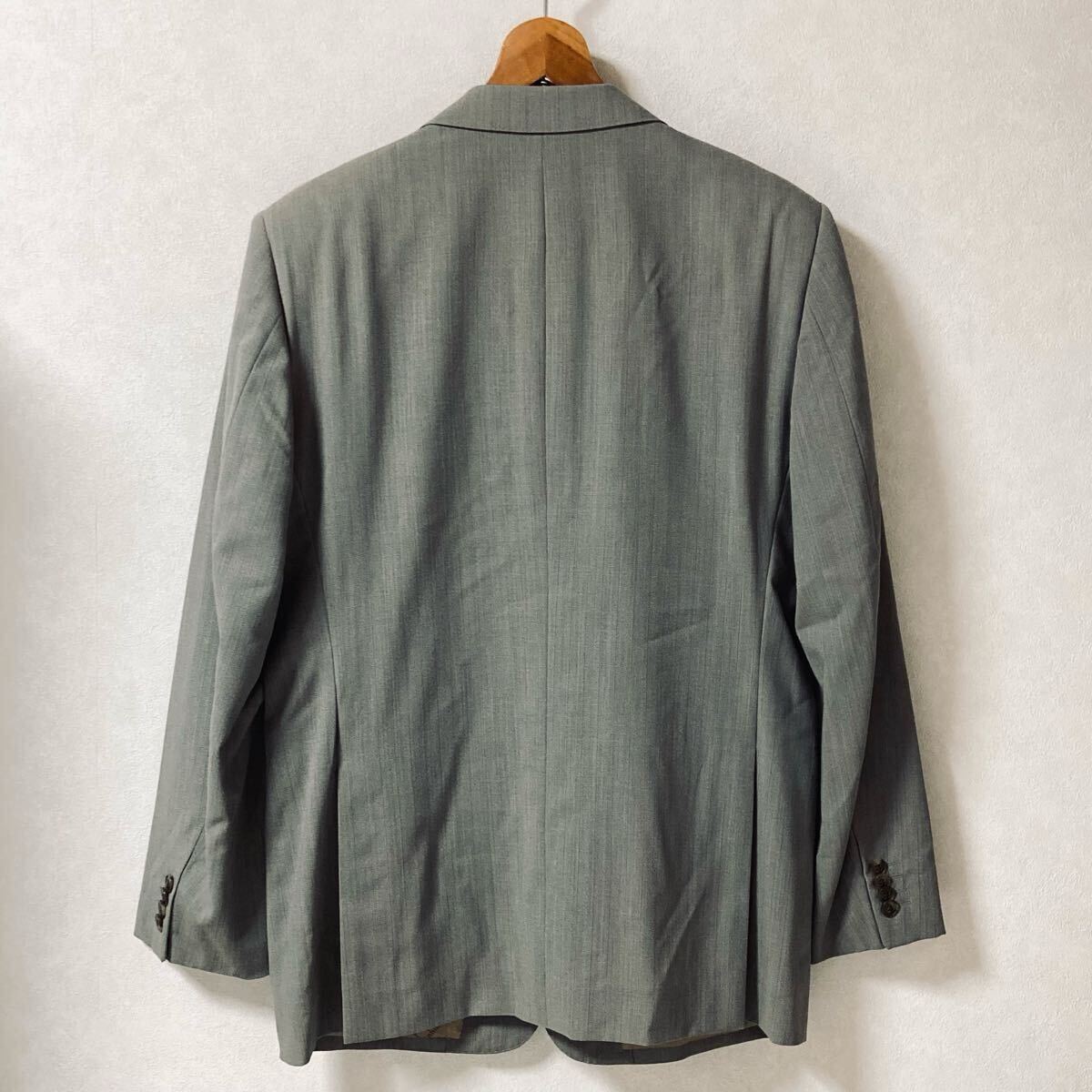 ■美品■dunhill ダンヒル シングルテーラードジャケット 日本製 ピンストライプ グレー 背抜き 春夏 ウール100% サイズM相当_画像3