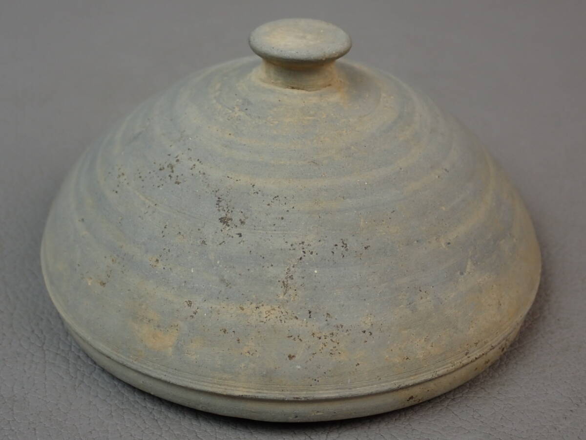 【骨董・茶道具】★新羅？須恵器？★★有蓋高坏 gq072vb 陶質土器 花道 華道 出土品 発掘品 朝鮮美術_画像4