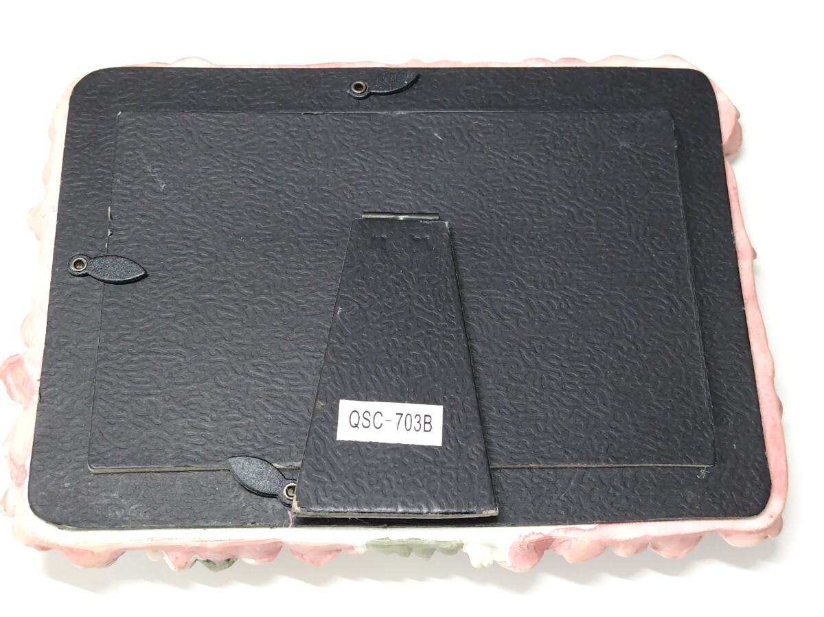 A2437 3点セット ピンクローズ&ホワイトエンジェル フォトスタンド フォトフレーム 写真立て インテリア アンティーク 薔薇_画像10