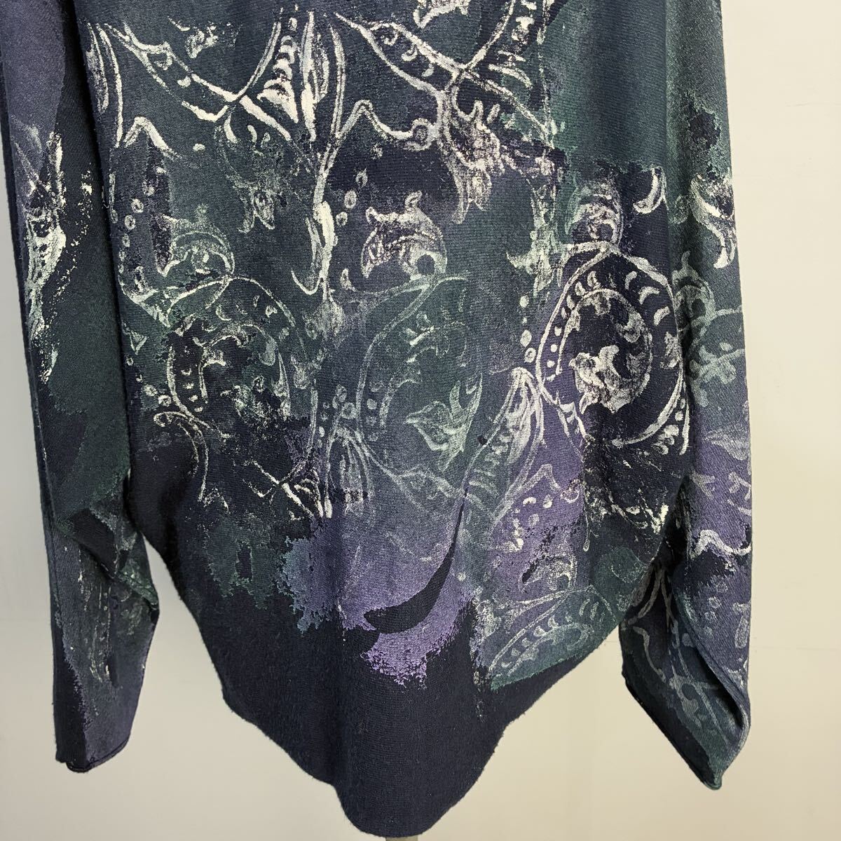 MAURO BURANI イタリア製 極上 総柄カットソー ニットカットソー 花柄 ドルマンスリーブ マウロブラーニ【レターパックプラス郵送可】T_画像8