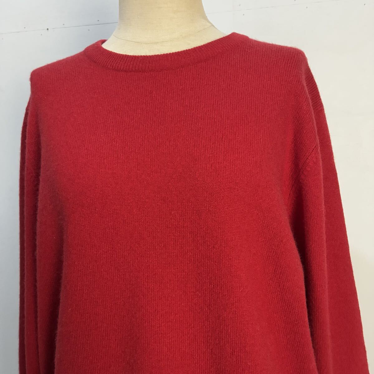 nigelle 極上 カシミヤニット カシミヤセーター ニットセーター プルオーバー クルーネック 長袖 防寒 赤【レターパックプラス郵送可】T_画像2