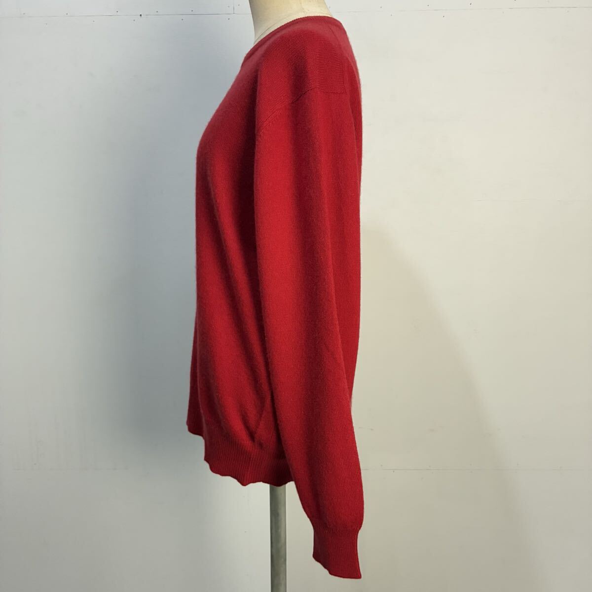 nigelle 極上 カシミヤニット カシミヤセーター ニットセーター プルオーバー クルーネック 長袖 防寒 赤【レターパックプラス郵送可】T_画像4