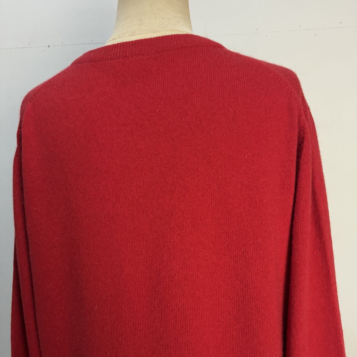 nigelle 極上 カシミヤニット カシミヤセーター ニットセーター プルオーバー クルーネック 長袖 防寒 赤【レターパックプラス郵送可】T_画像6