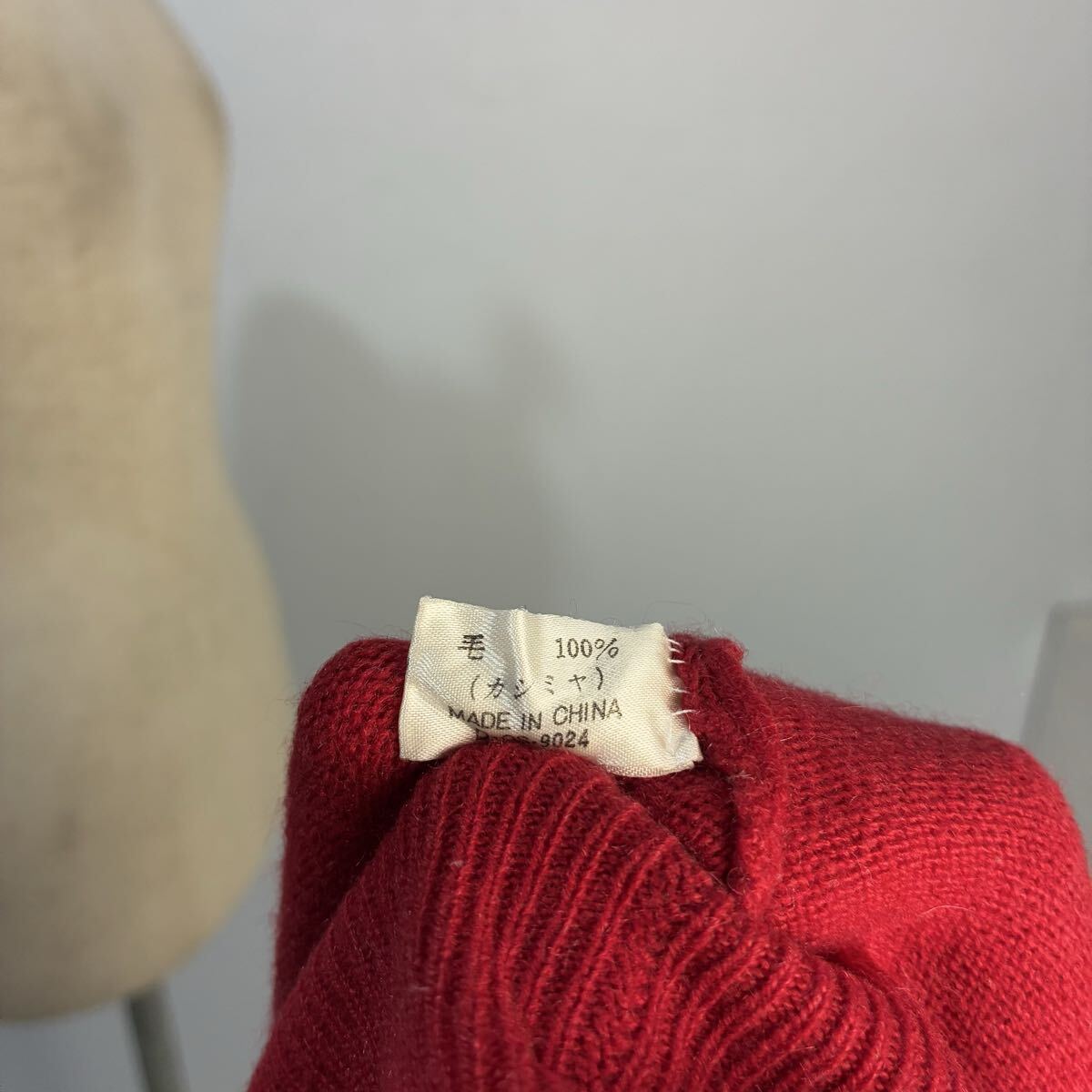 nigelle 極上 カシミヤニット カシミヤセーター ニットセーター プルオーバー クルーネック 長袖 防寒 赤【レターパックプラス郵送可】T_画像10