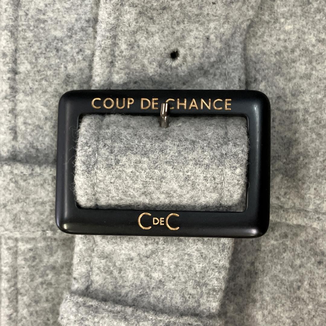 ★ COUP DE CHANCE ウールコート カシミヤ混 毛皮 クードシャンス Aライン ラビットファー アウター レディース M相当［R1_MYB］_画像7